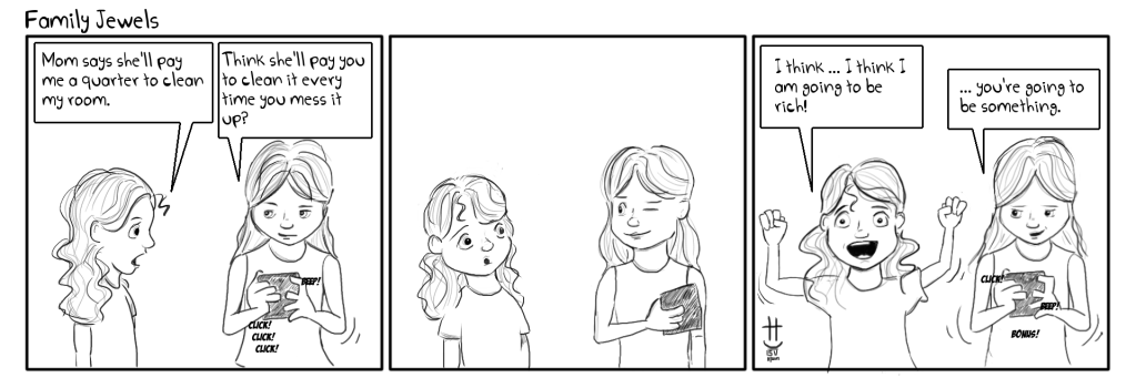 parenting fail kids parenting family allowance housekeeper clean housekeeping chores comic