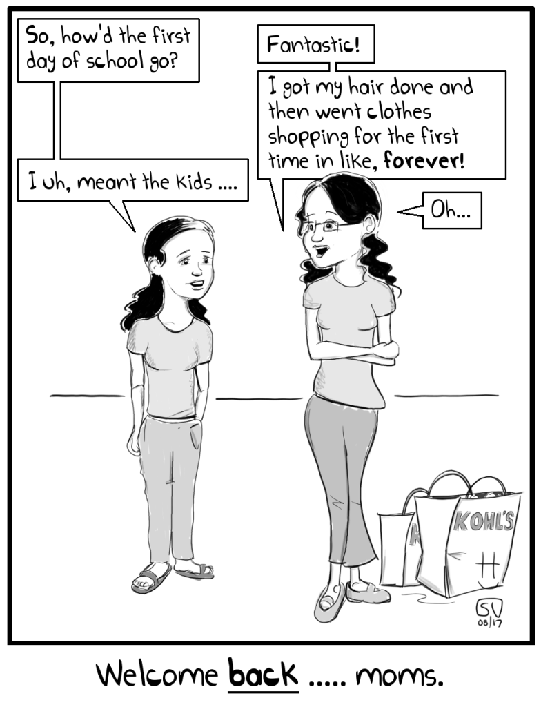 back to school stay at home mom welcome back elementary school summer vacation comic