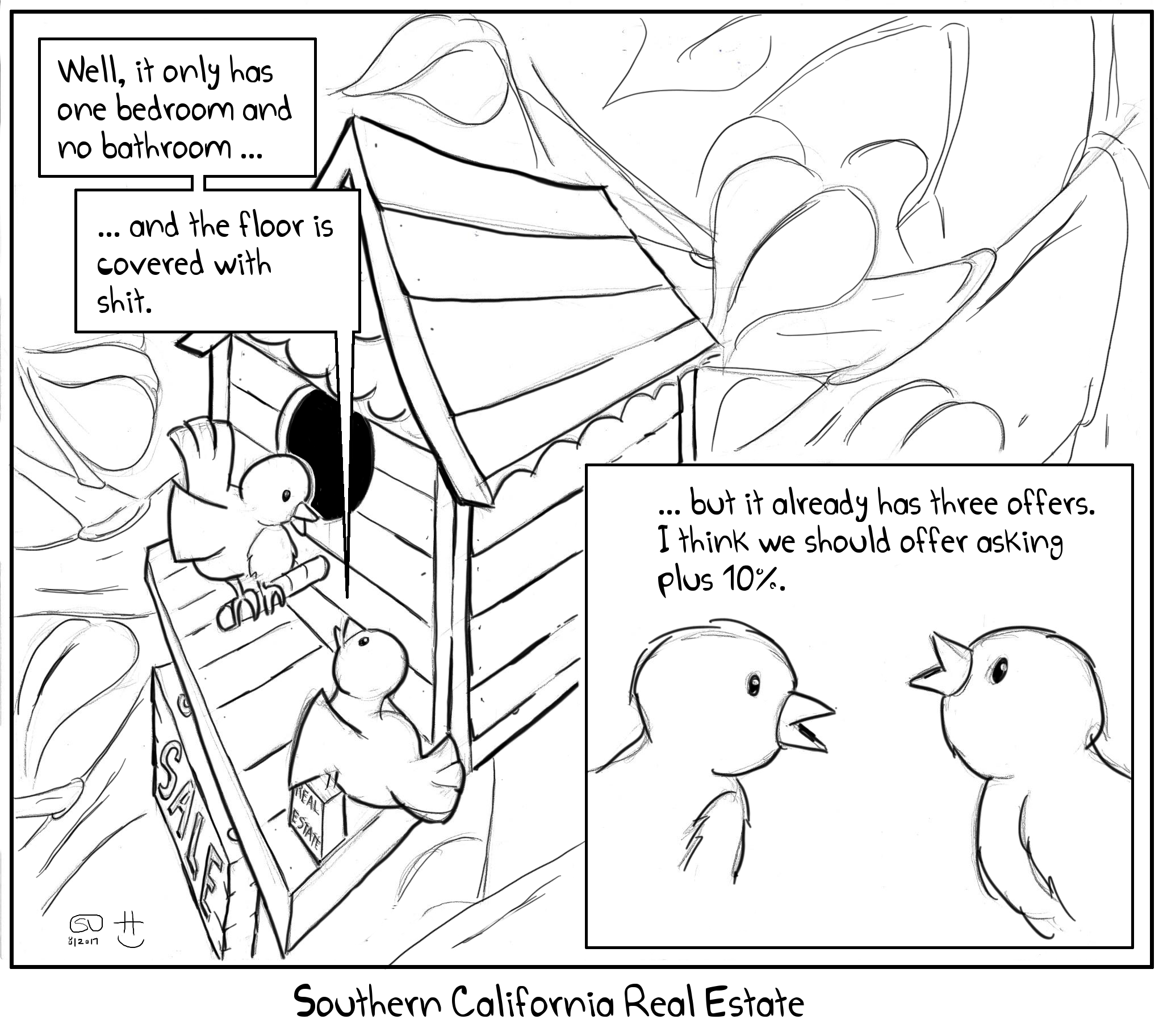 Southern California Real Estate Sellers Market Realtor House Prices Interest Rates Realty Home Owner Comic