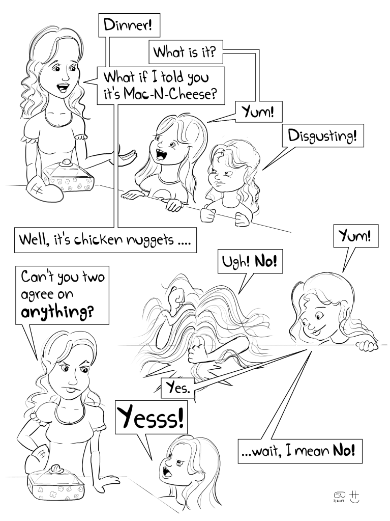 dinnertime food eating with kids picky finicky eater parenting fail comic