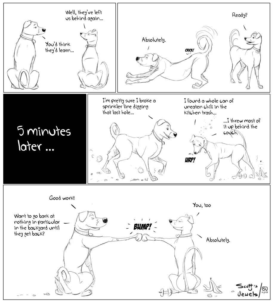 Dogs Pets Errands Chores Comic