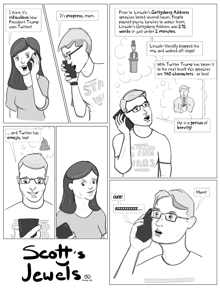 potus make america great again trump tweets twitter social media politics comic