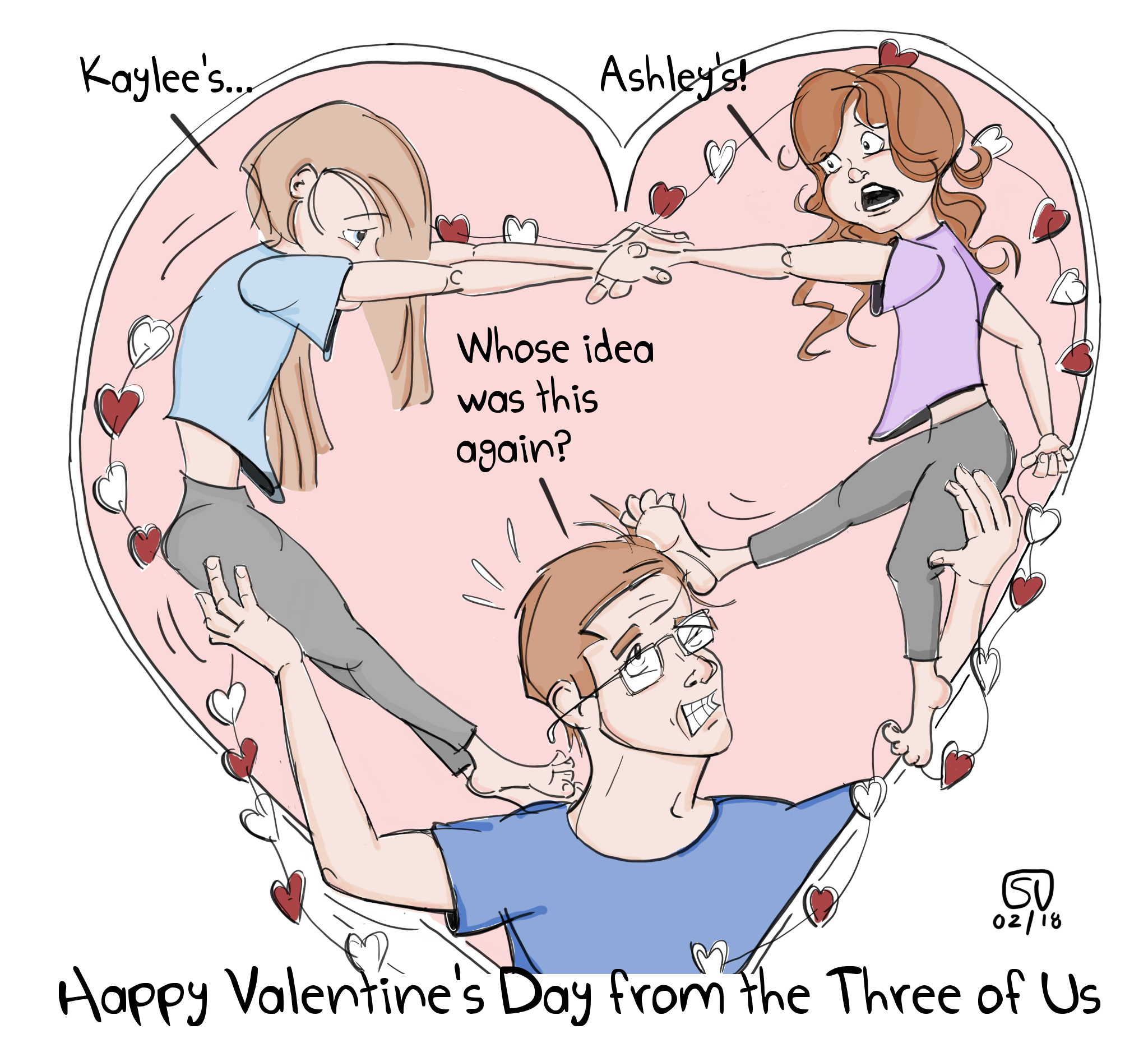 Happy Valentines Day Hearts Love Sweetheart Comic