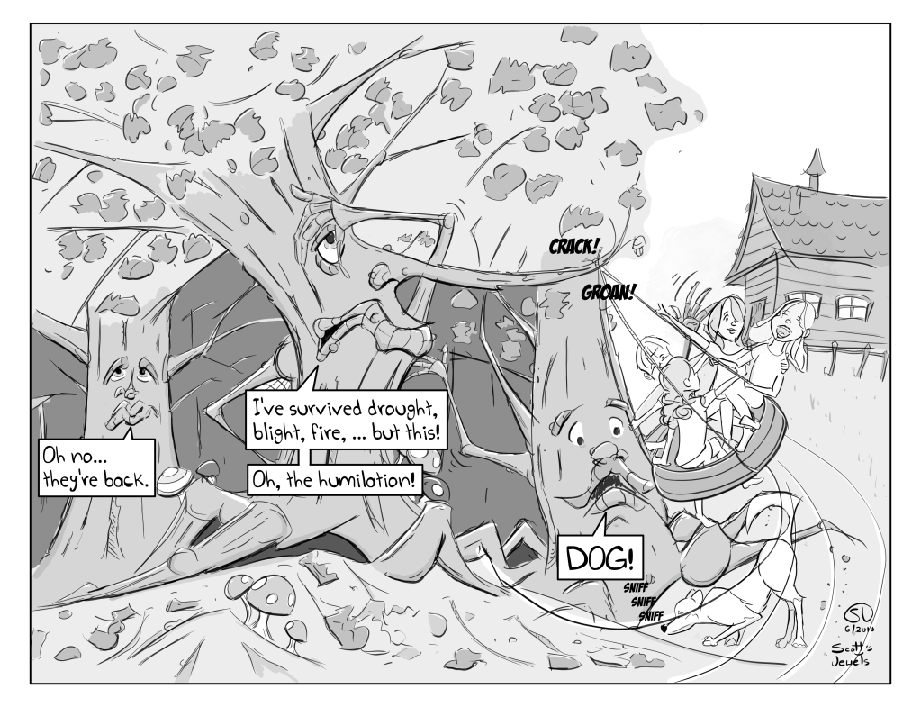 Angelus Oaks Big Bear Mountain Cabin Camping Tree Swing Oak Comic