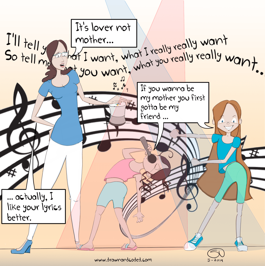 misheard lyrics happy mothers day love daughters spice girls family comic