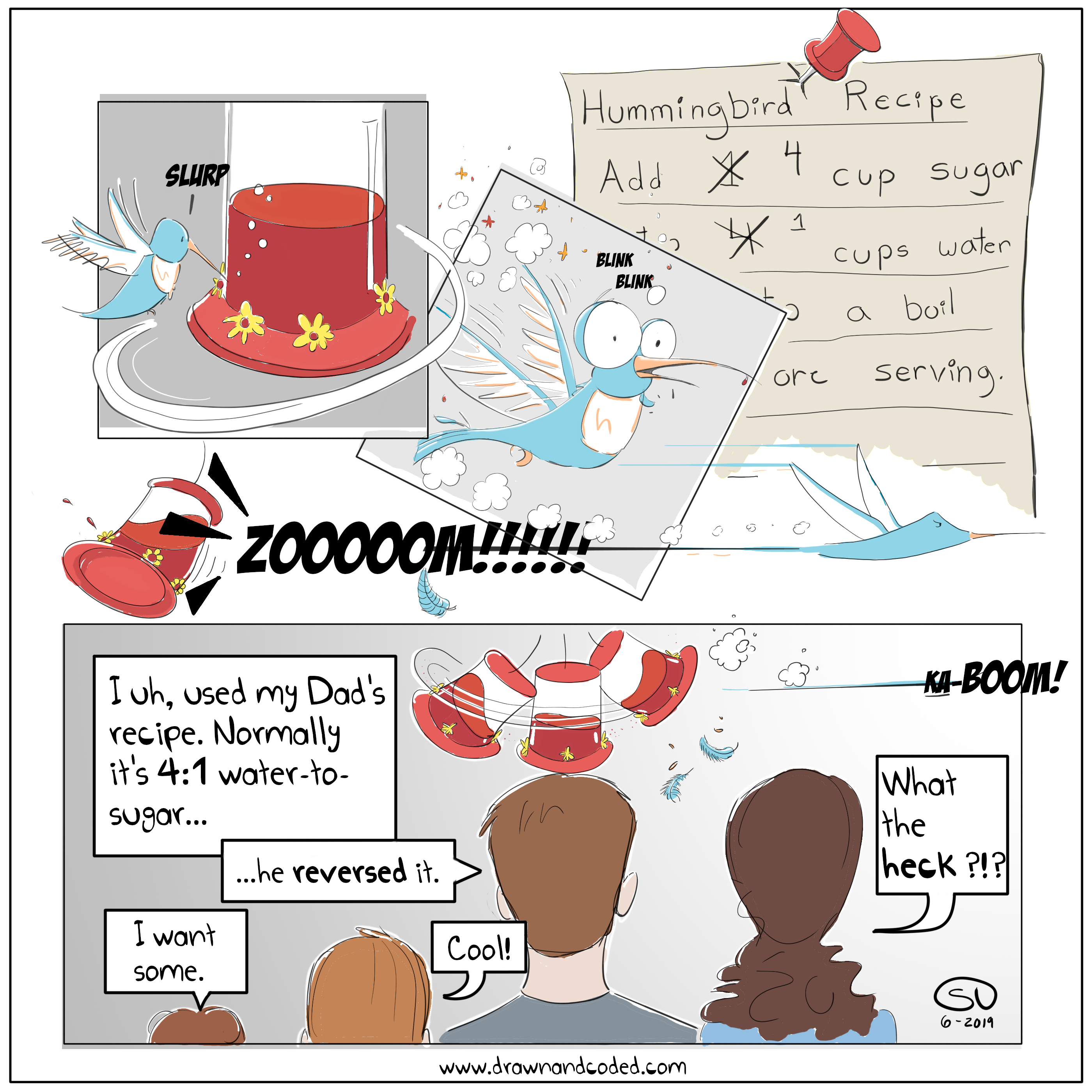 hummingbirds kids on sugar nectar flowers hummingbird feeder birds kids parenting family spring grandparents sugar comic