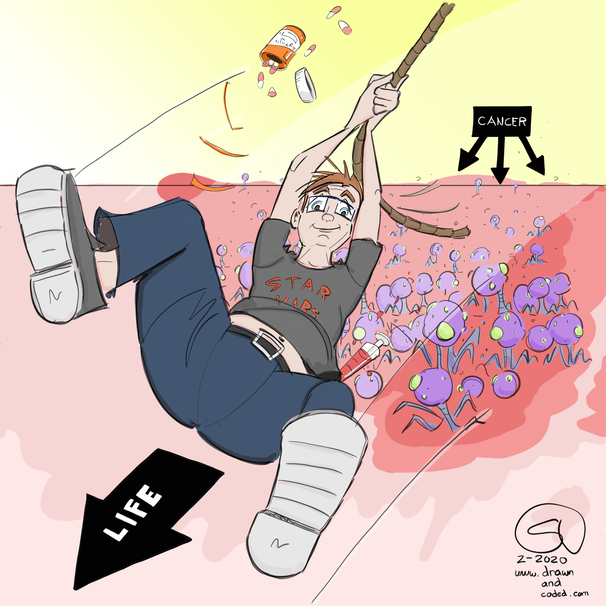 Swing From a Thread Prostate Cancer Life Is Terminal Comic