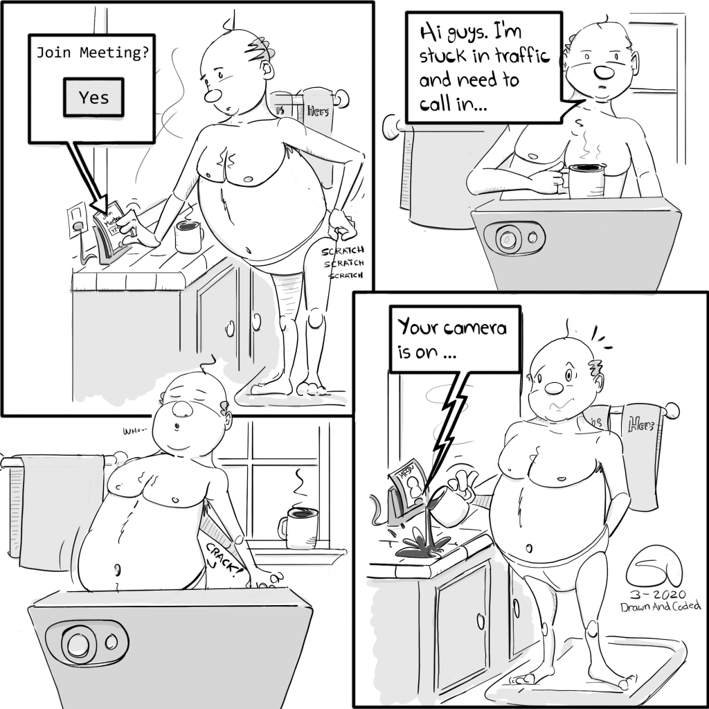 conference call meeting traffic gridlock white lies work humor office humor comic