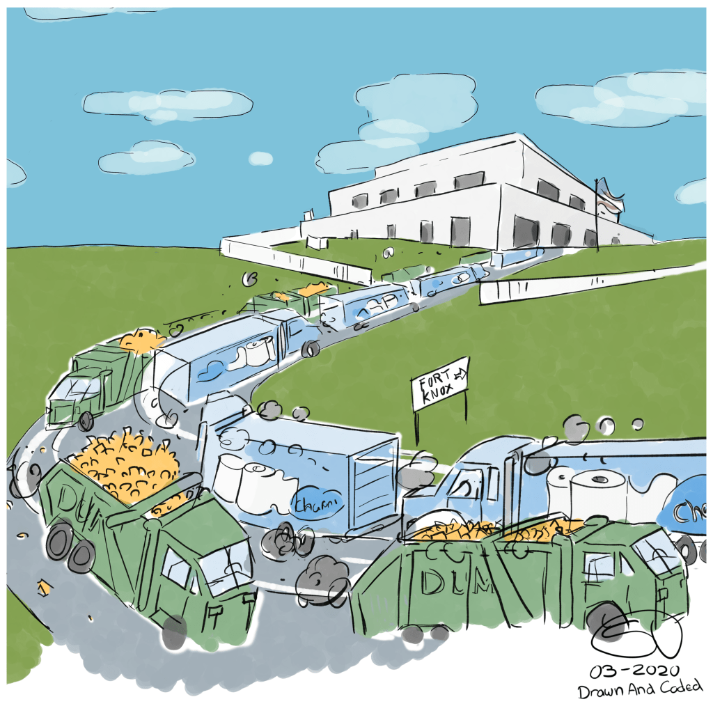 toilet paper rationing shortage COVID coronavirus comic