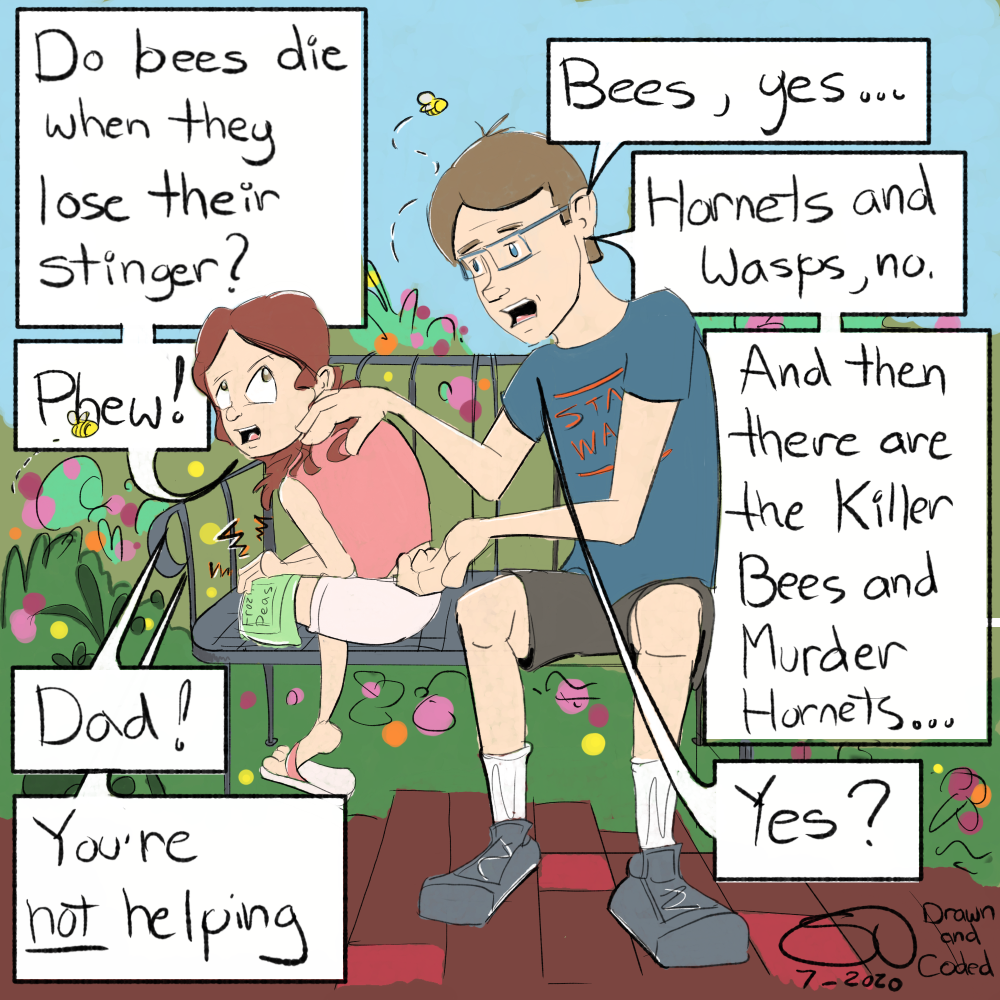 bee sting fatherly advice parenting fatherly wisdom kids comic #funny