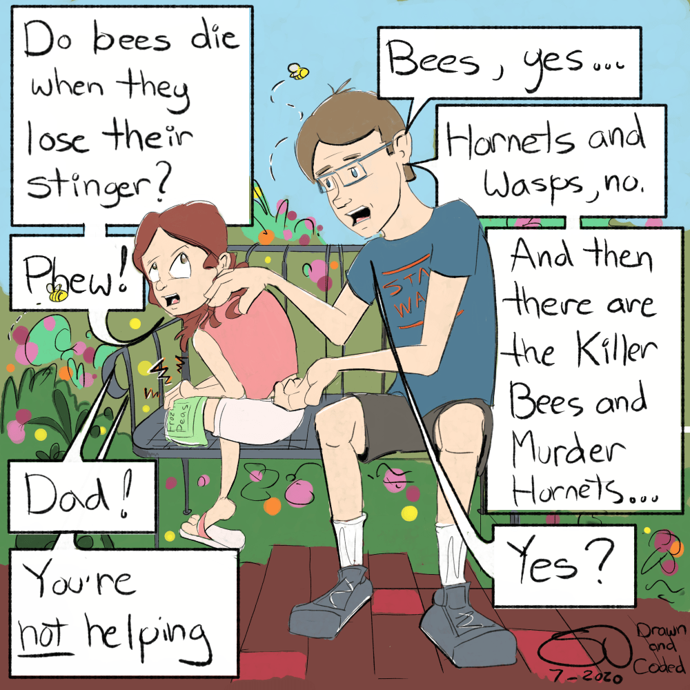 bee sting fatherly advice parenting fatherly wisdom kids comic
