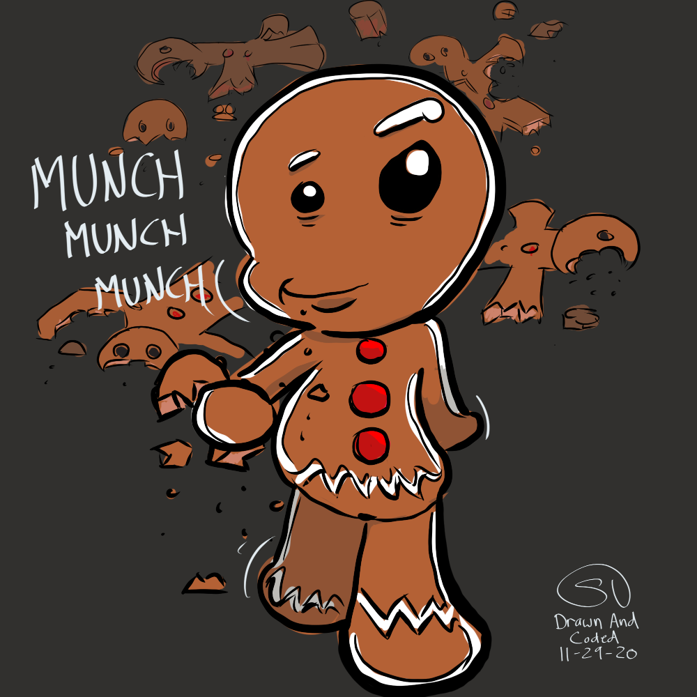 silence of the lambs Hannibal horror Christmas Cannibal Gingerbread Men Merry Christmas Happy Holidays Comic Holiday Humor Baking Humor Sweet Tooth