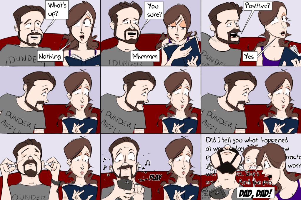 udiobooks Music Apple Airpods Earbuds iPhone Parenting Fail Comic Funnies