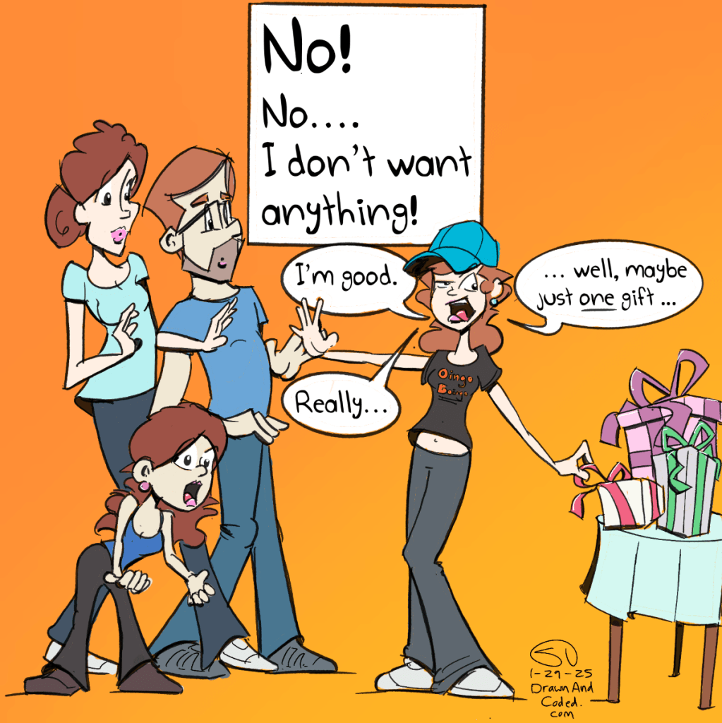 Ashley takes after  many women in my family. Like my Vavoa, however, it's all about finding the right approach. For my Vavoa it was See's Candy. For Ashley? Just give it time ;-)